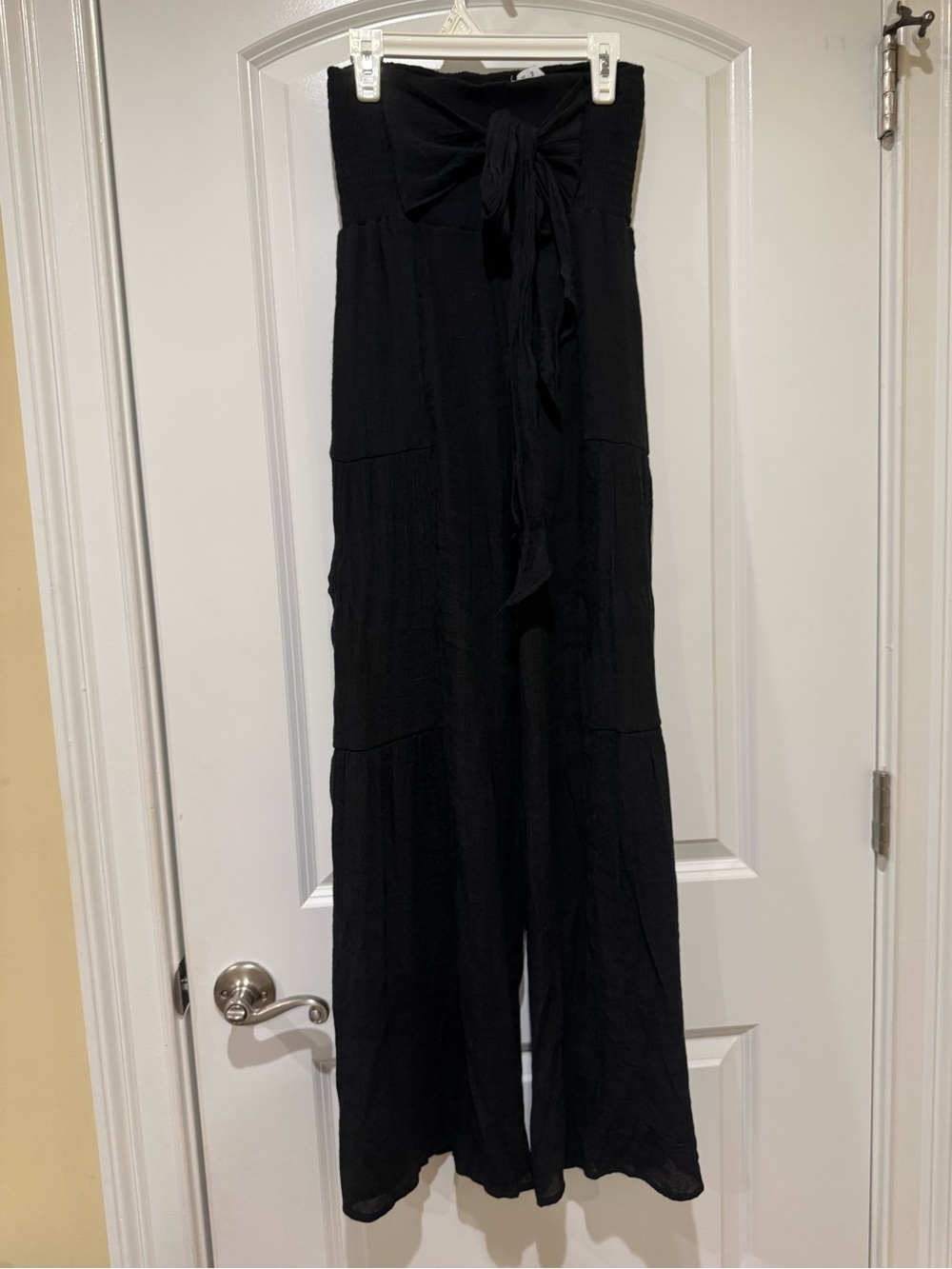 HYFVE Black Wide-Leg Pants with Tie Front